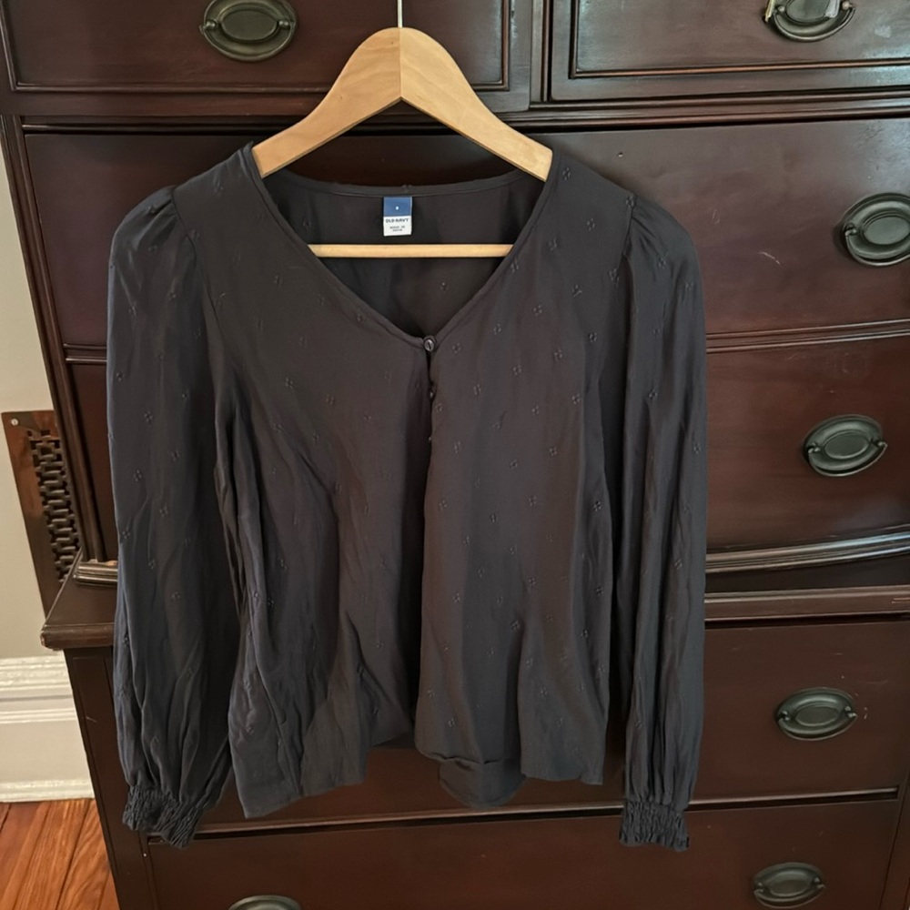 Old Navy peasant blouse, grey, size S